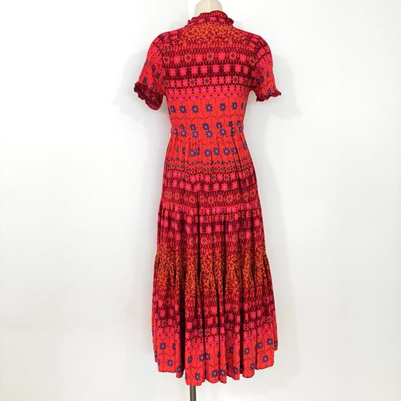 Free People Rare Feeling Maxi Dress in Ruby Red S - Picture 6 of 10